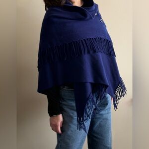 Cashmere Fringed Cape Coat